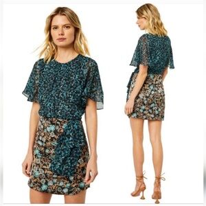 MISA Los Angeles Talia Mixed Print Dress, Size: M